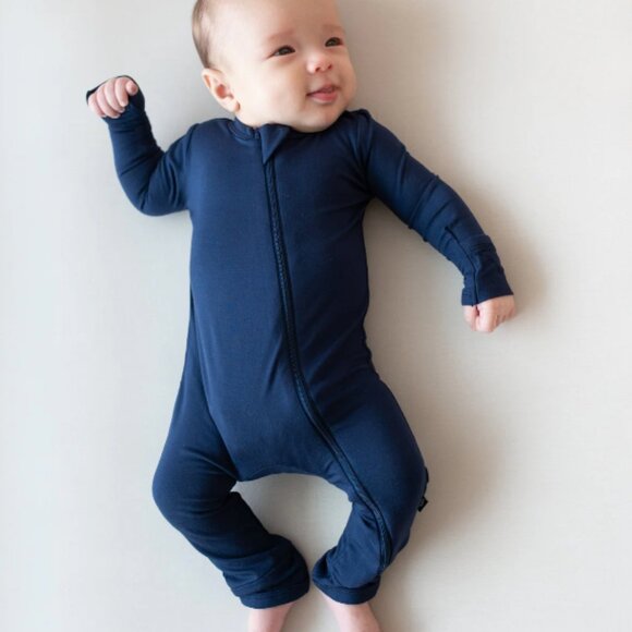 Kyte Baby Navy Zippered Romper 3-6 months - Picture 1 of 5